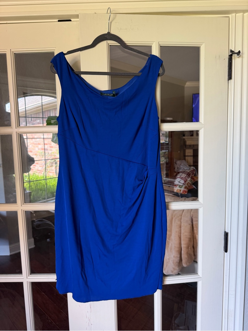 Ralph Lauren Cobalt / Royal Blue Sleeveless Midi Dress Sz 18